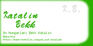 katalin bekk business card